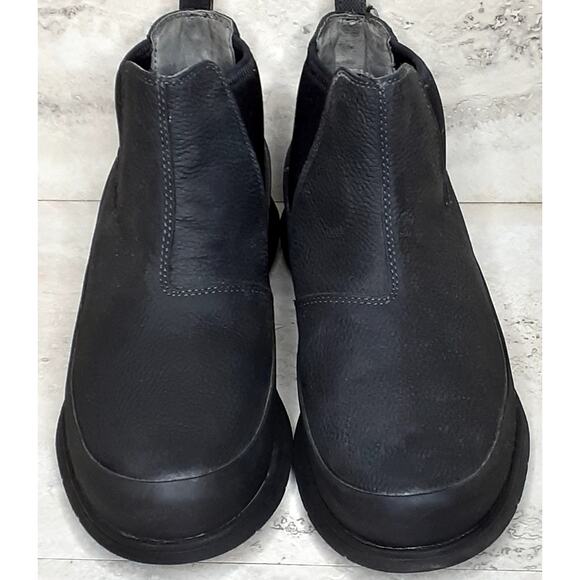 Mens Bogs Ankle Boots Black Size 9 Leather Waterproof - Picture 2 of 10